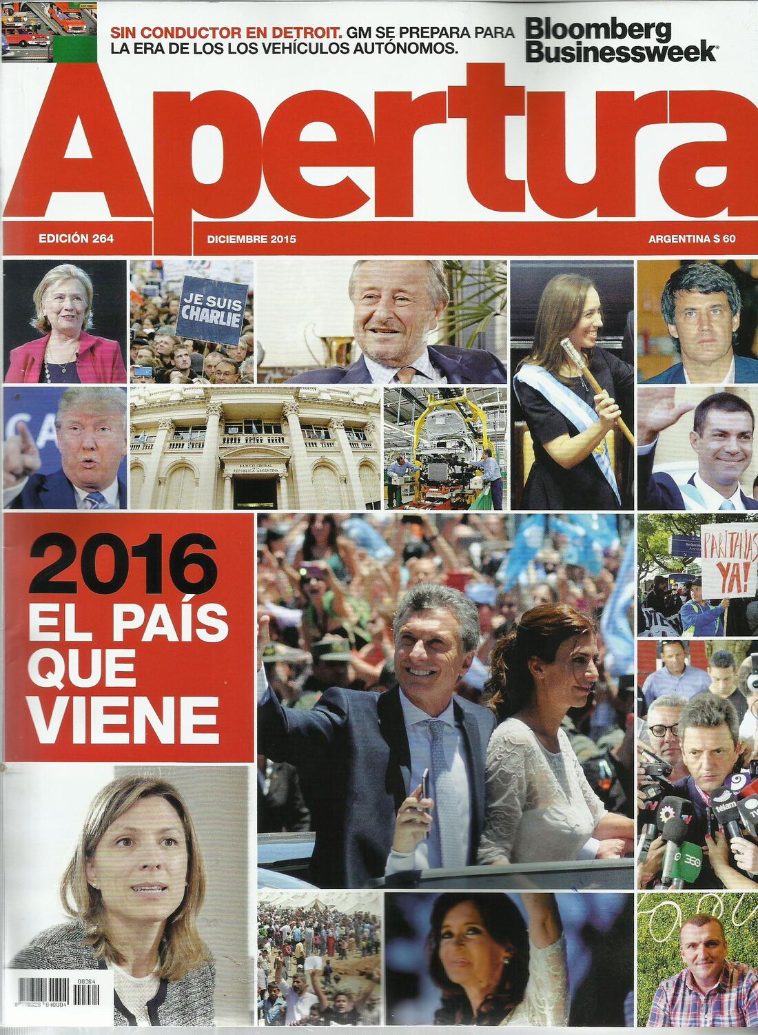 Tapa de Revista Apertura, diciembre de 2015, edición en la que se publicó la nota sobre Walter Lema